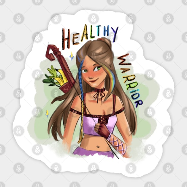 Healthy warrior Sticker by JulietFrost